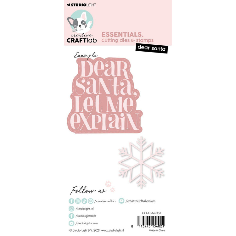 Creative craftlab • essentials stamp cutting die dear santa