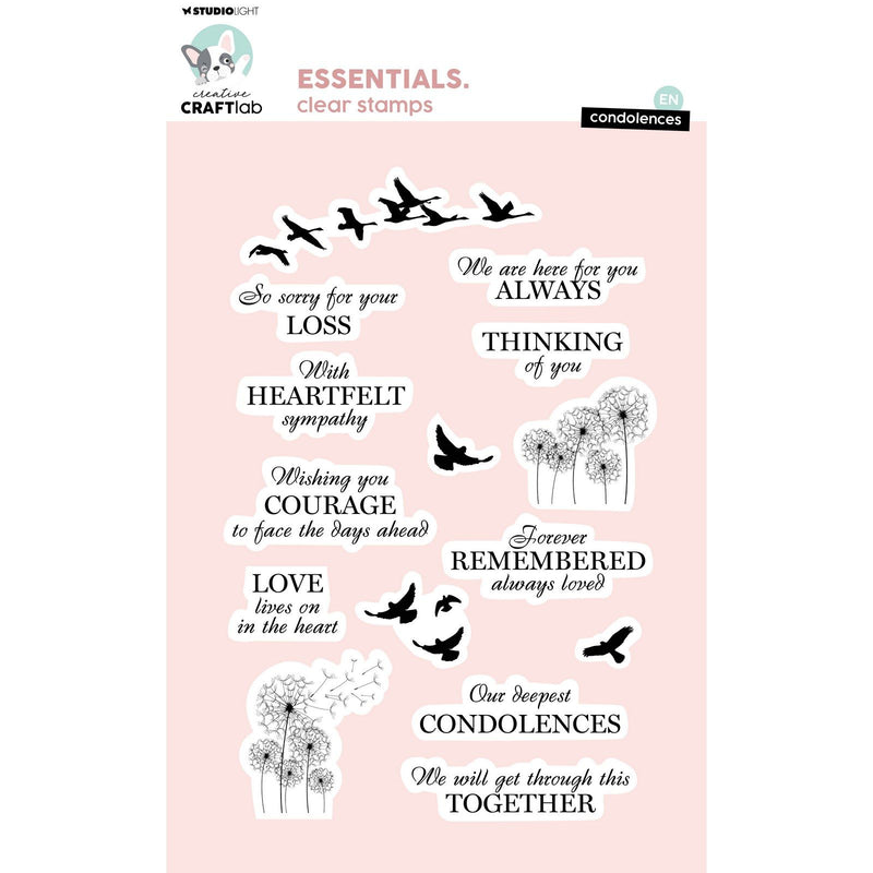 Creative craftlab • essentials clear stamp condolences