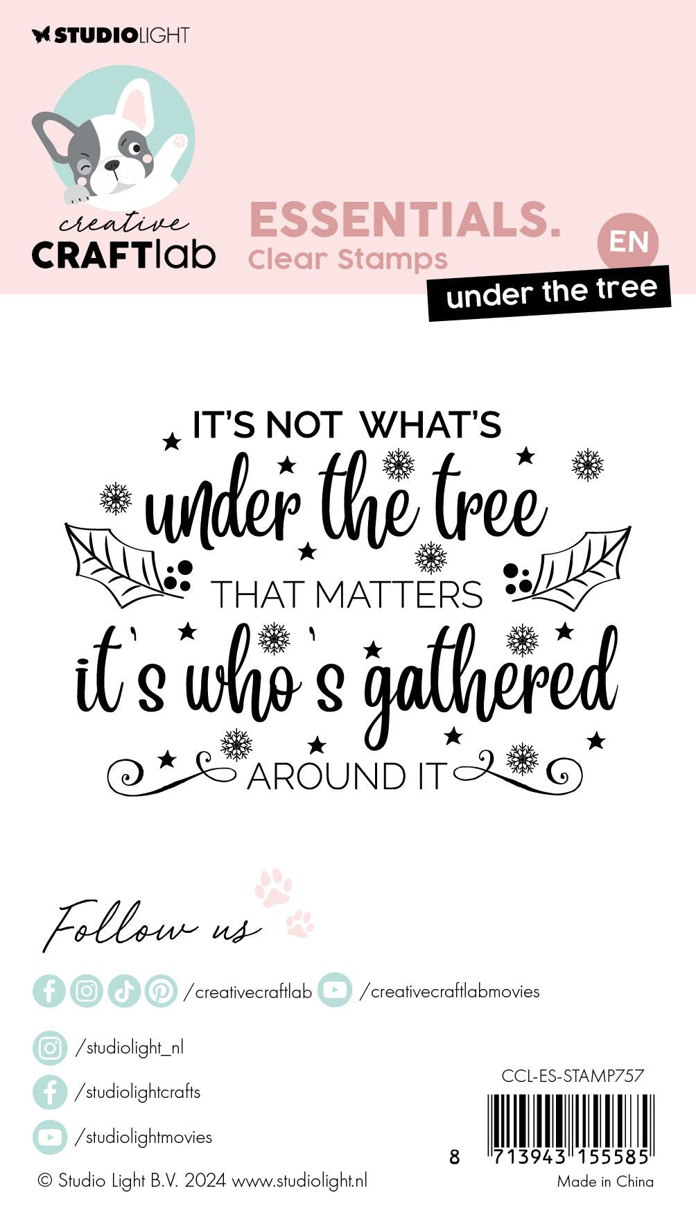 Studio light creative craftlab • essentials clear stamp under the tree