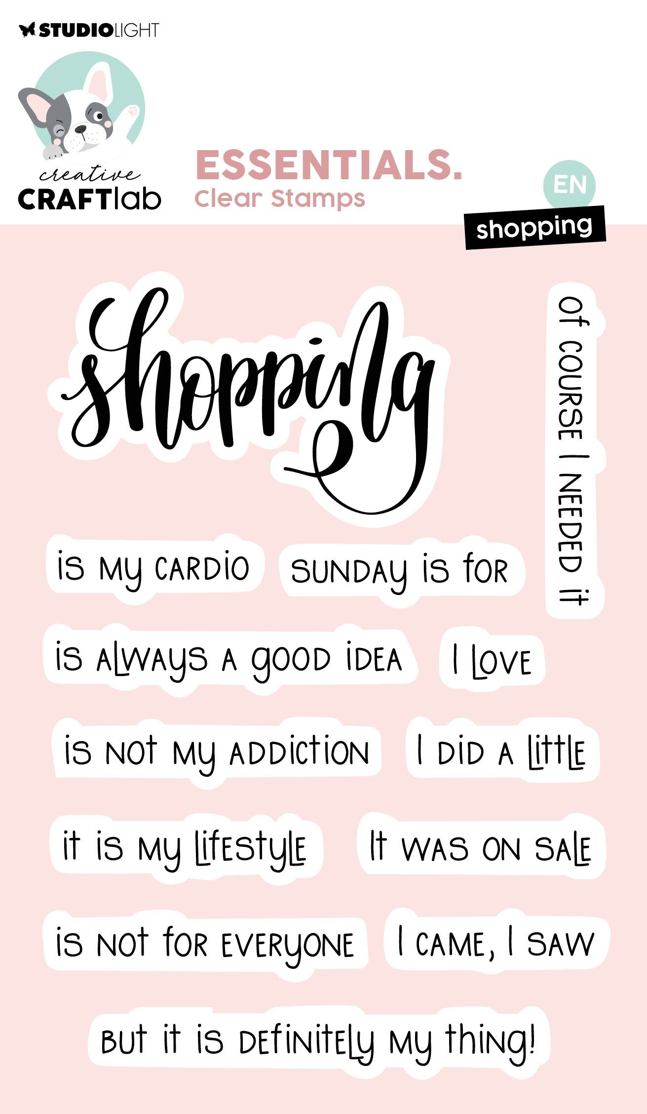 Studio light creative craftlab • essentials clear stamp shopping