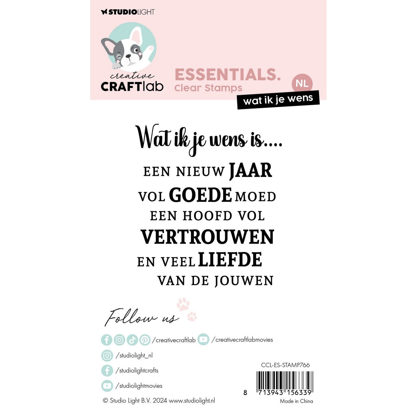 Creative craftlab creative craft lab • essentials clear stamp wat ik je wens