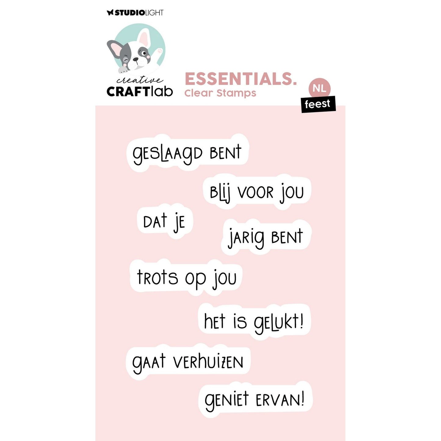 Creative craftlab • essentials clear stamp nl teksten