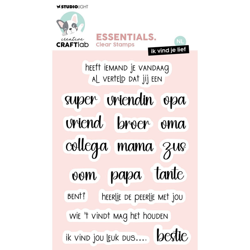 Creative craftlab • essentials clear stamp ik vind je lief