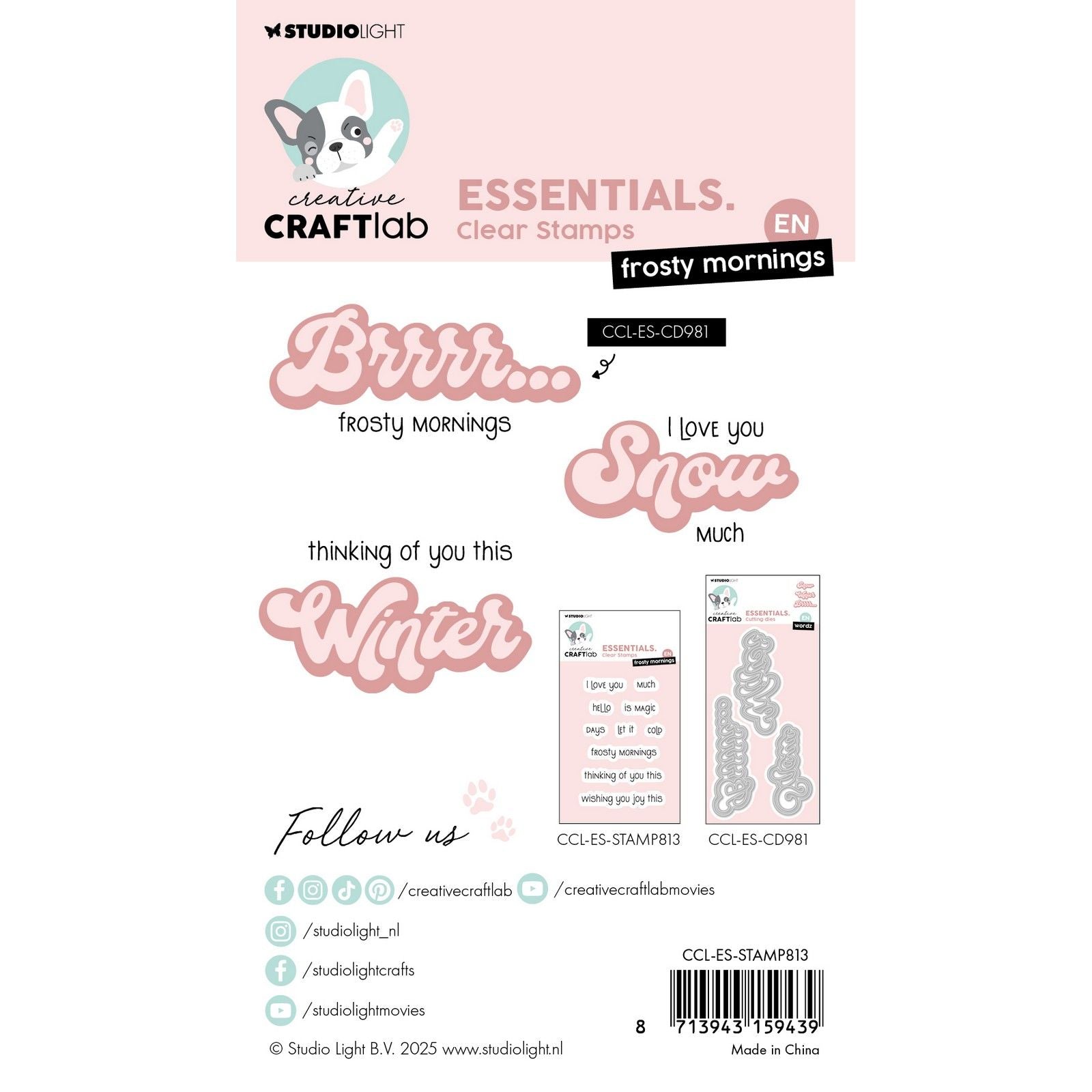 Creative craftlab • essentials clear stamp frosty mornings