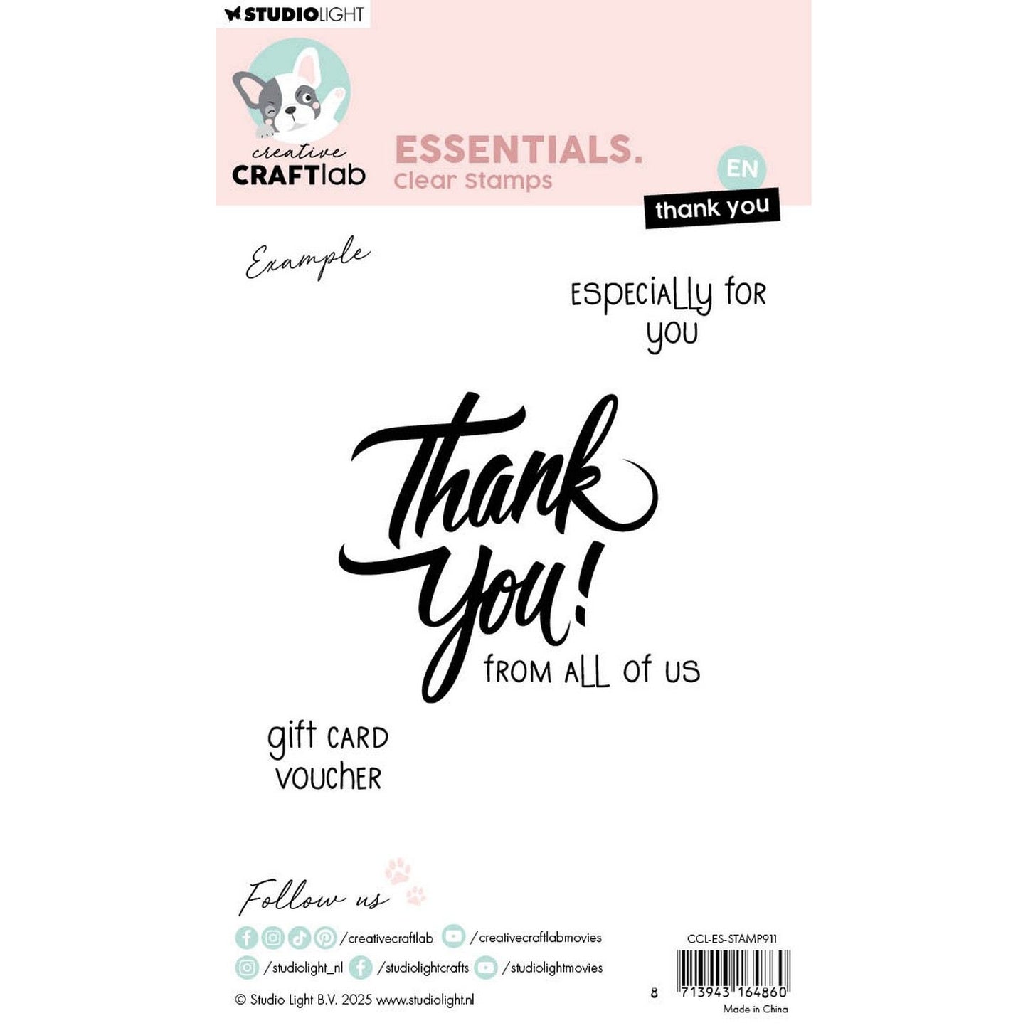Creative craftlab • clear stamps thank you essentials
