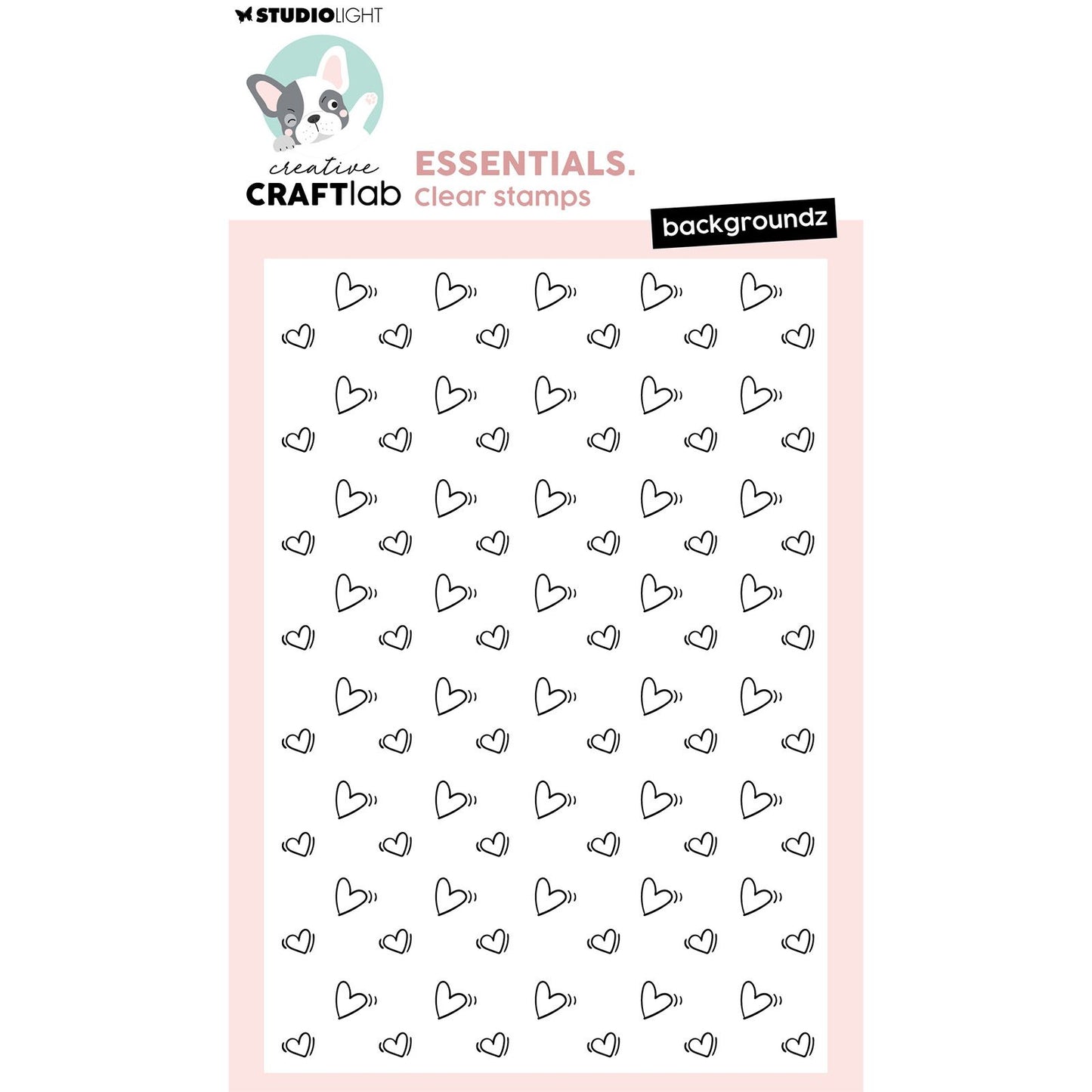 Creative craftlab • essentials clear stamp backgroundz hearts