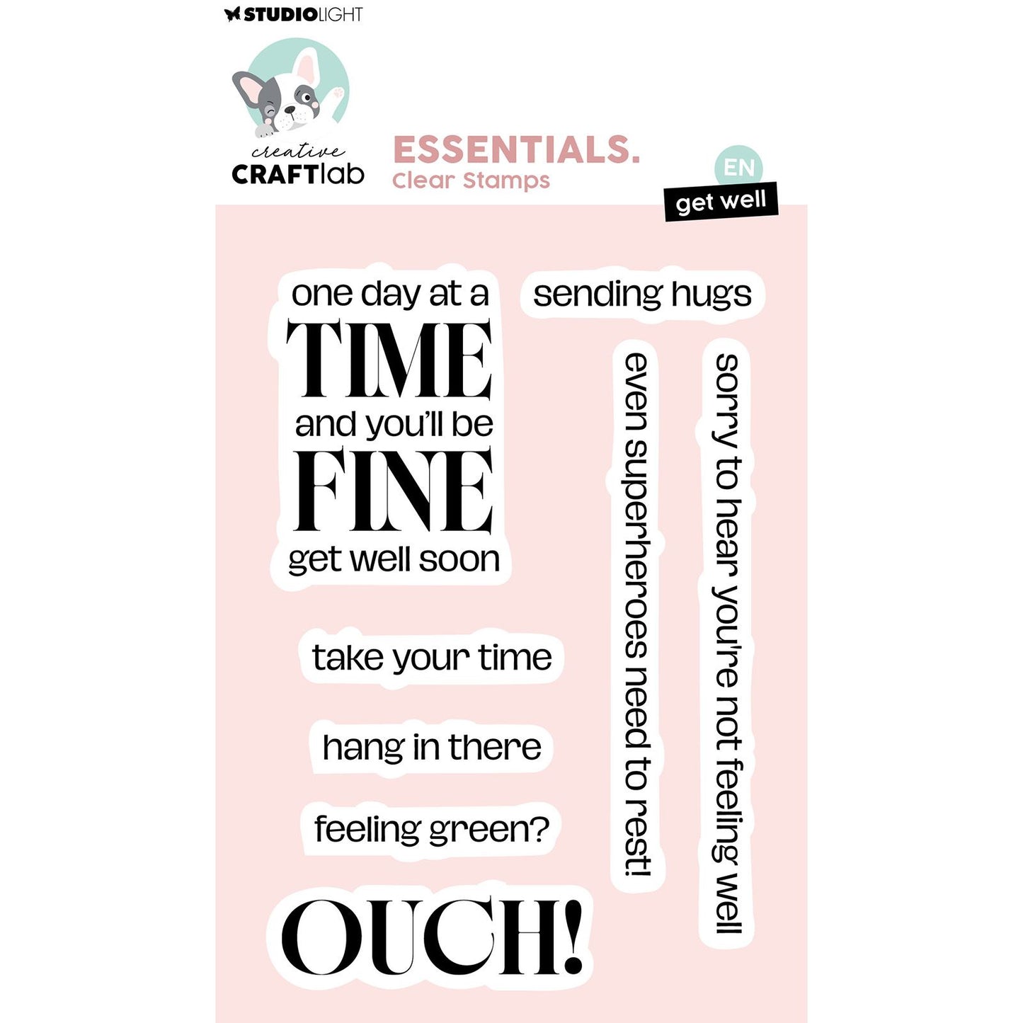 Creative craftlab • essentials clear stamp get well