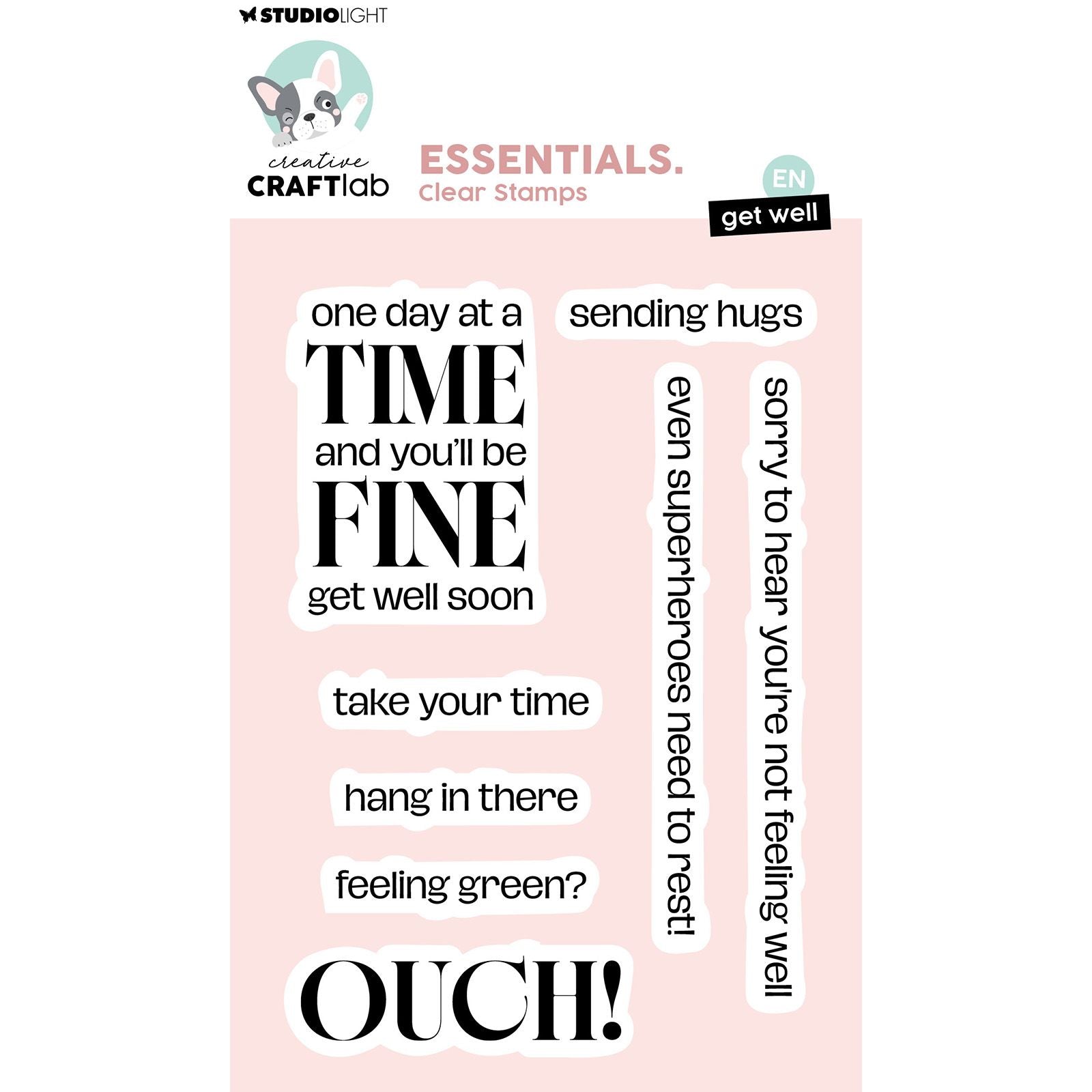 Creative craftlab • essentials clear stamp get well