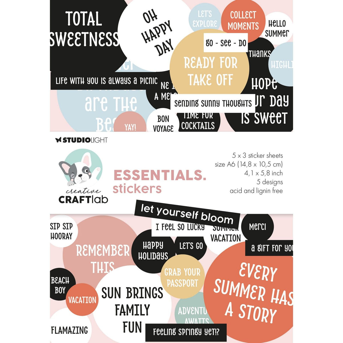 Creative craftlab • essentials stickers let yourself bloom