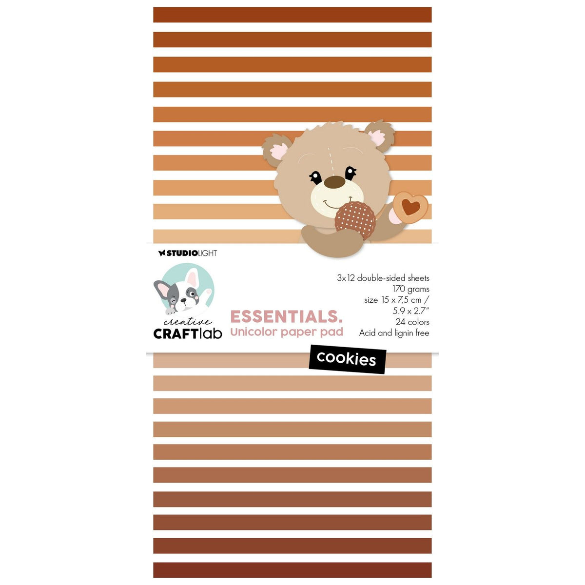 Creative craftlab • essentials unicolor paper pad cookies