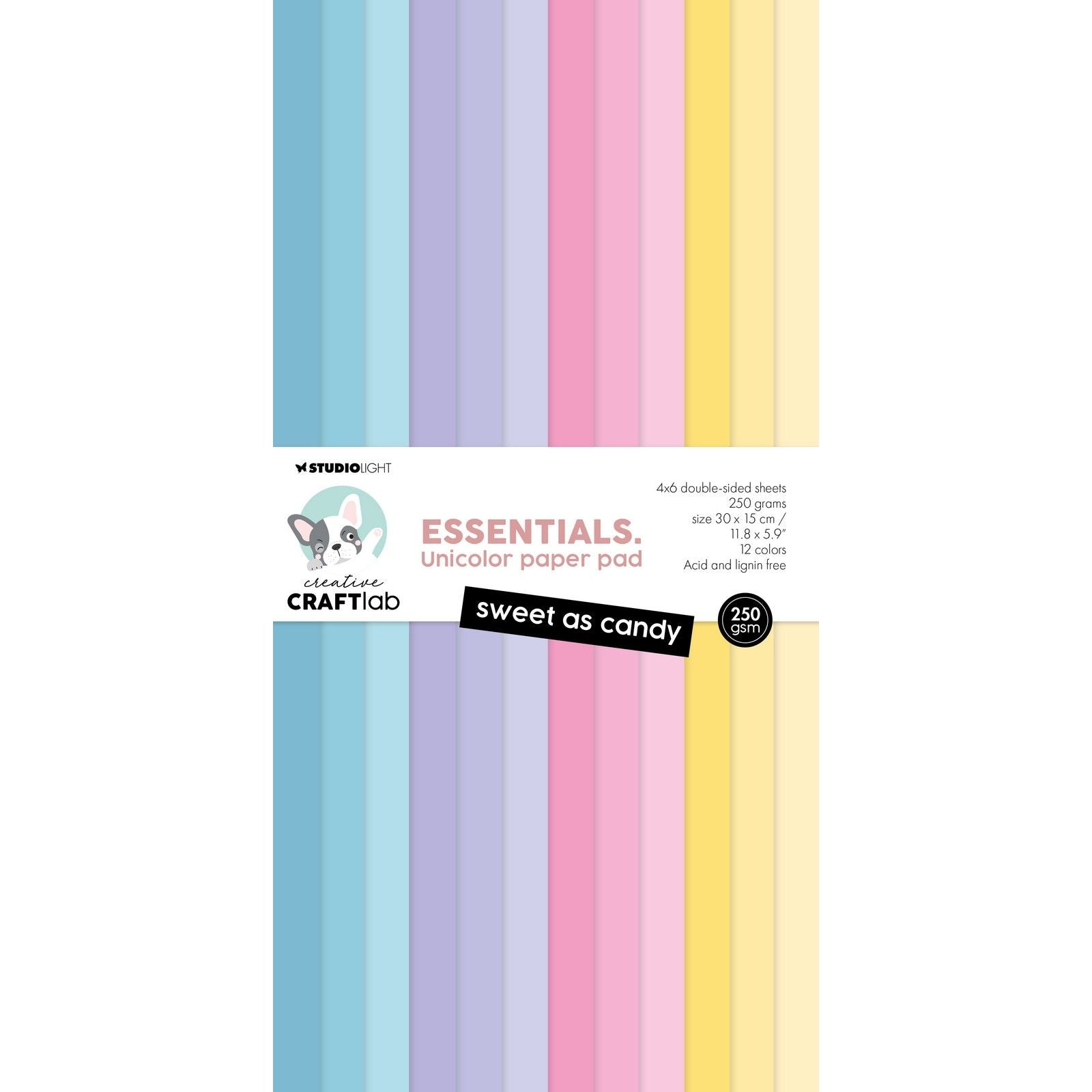 Creative craftlab • essentials unicolor paper pad sweet as candy