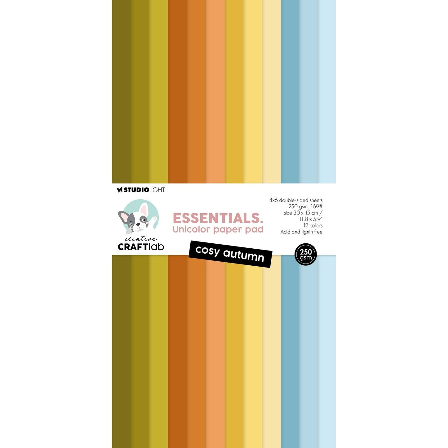 Creative craftlab • essentials unicolor paper pad cosy autumn