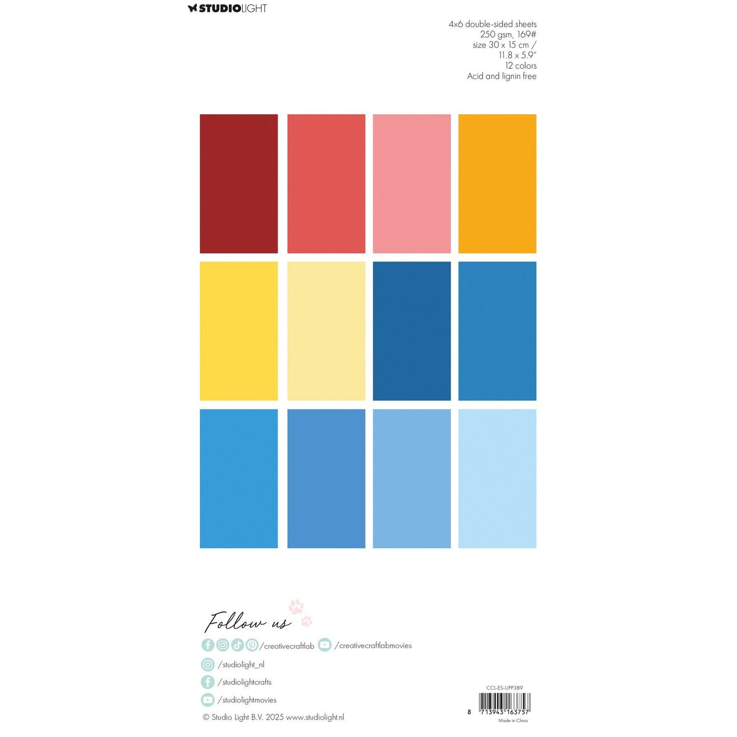 Creative craftlab • essentials unicolor paper pad happiness