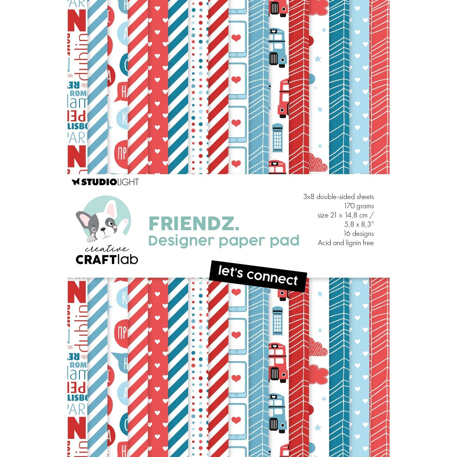 Creative craftlab creative craft lab • friendz designer paper pad let's connect