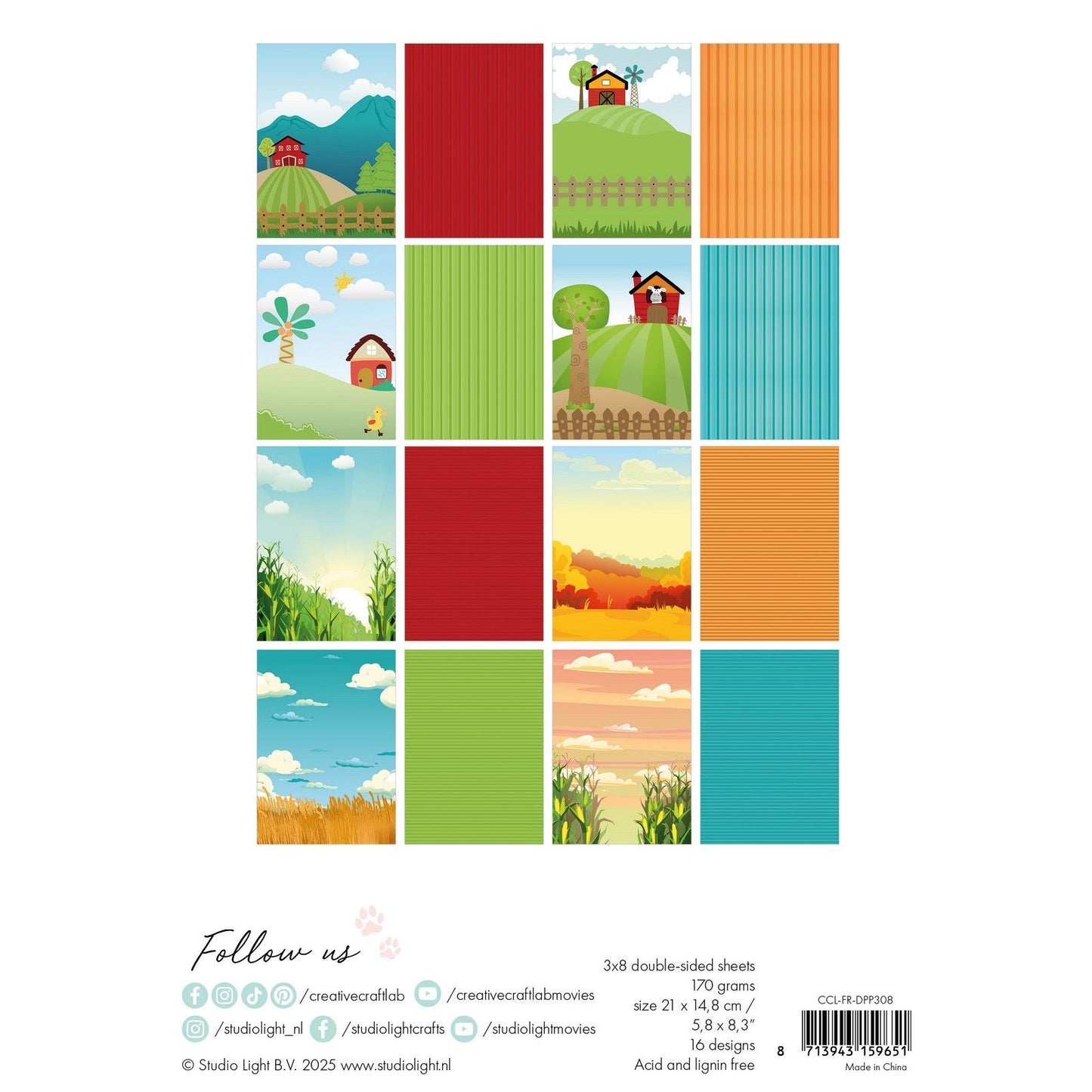 Creative craftlab • friendz design paper pad on the farm