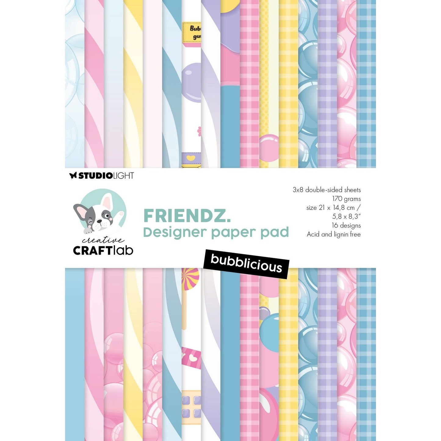 Creative craftlab • friendz designer paper pad bubblicious