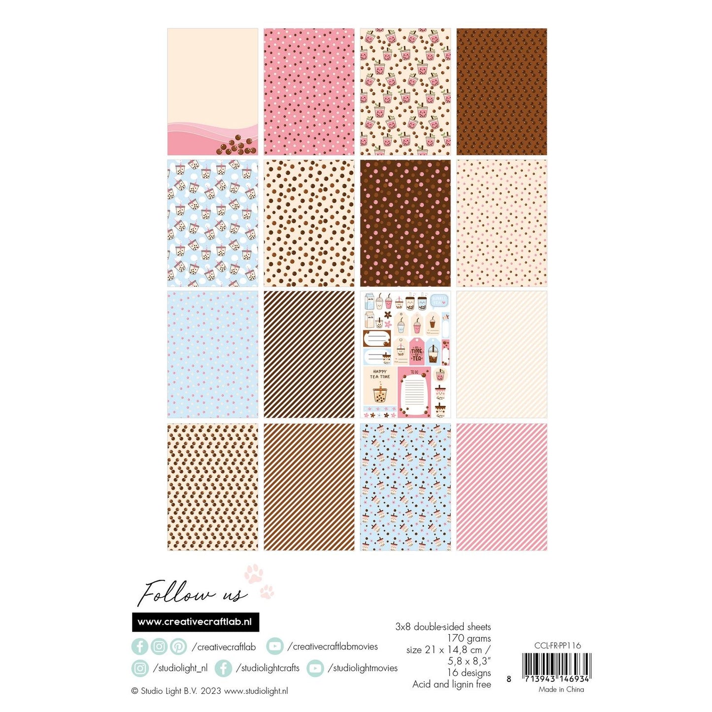 Creative craftlab • friendz paper pad bubble tea