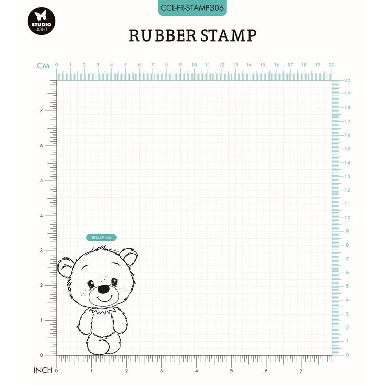 Creative craftlab • friendz rubber stamp wooden ted standing
