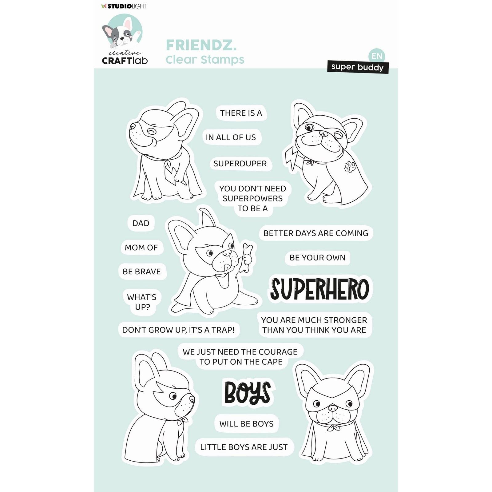 Creative craftlab • friendz clear stamp superhero buddy