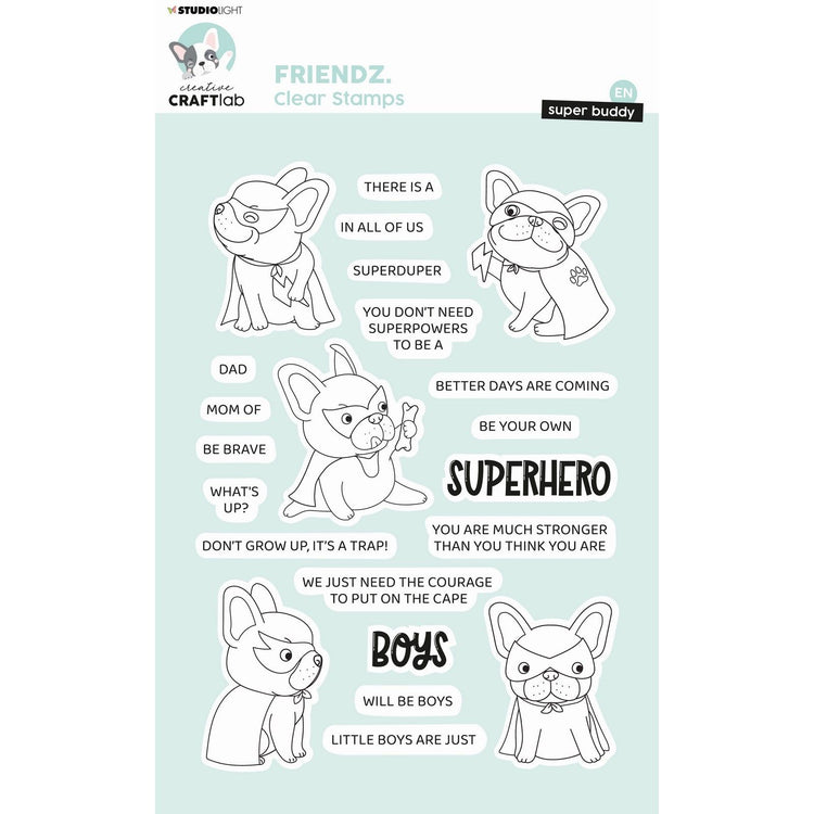 Creative craftlab • friendz clear stamp superhero buddy