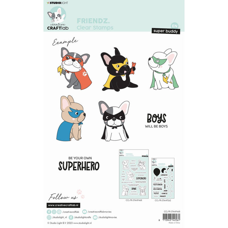 Creative craftlab • friendz clear stamp superhero buddy