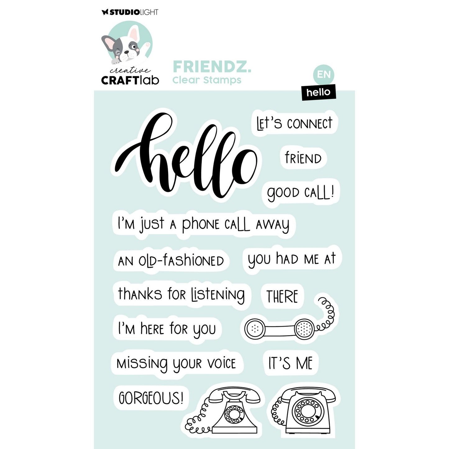 Creative craftlab creative craft lab • friendz clear stamp hello