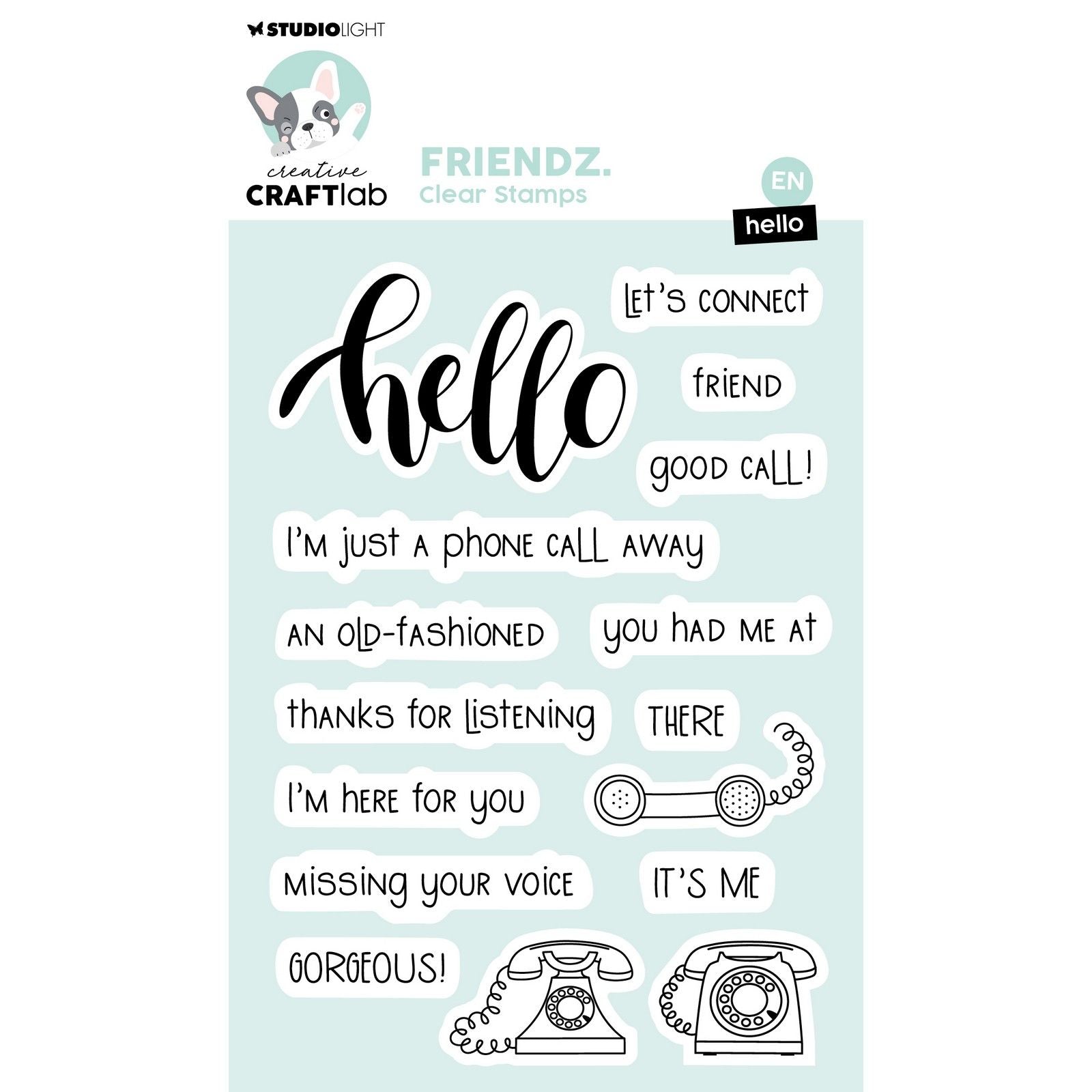 Creative craftlab creative craft lab • friendz clear stamp hello