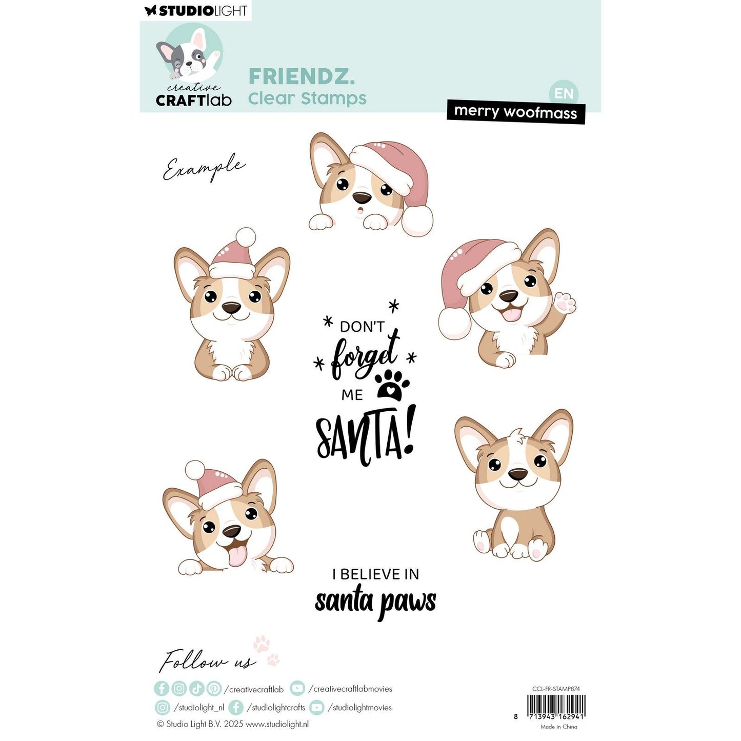 Creative craftlab • friendz clear stamps merry woofmass