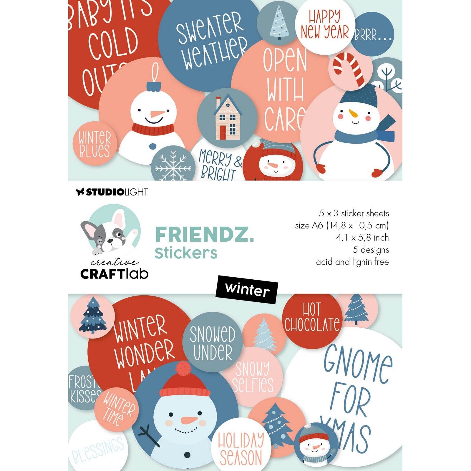 Creative craftlab • friendz sticker paper pad winter