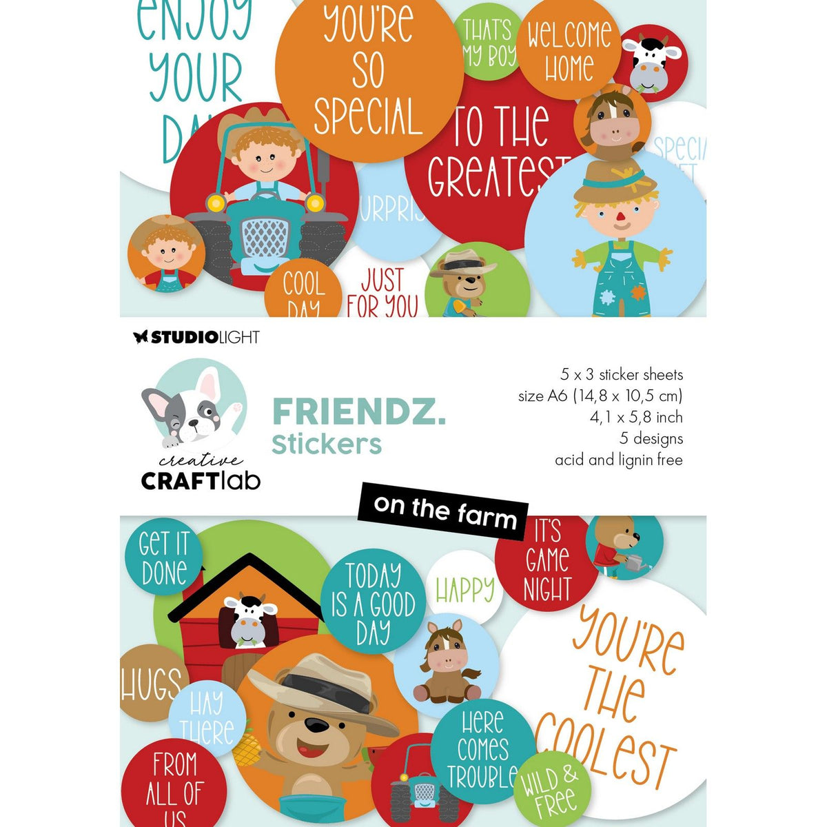 Creative craftlab • friendz sticker paper pad on the farm