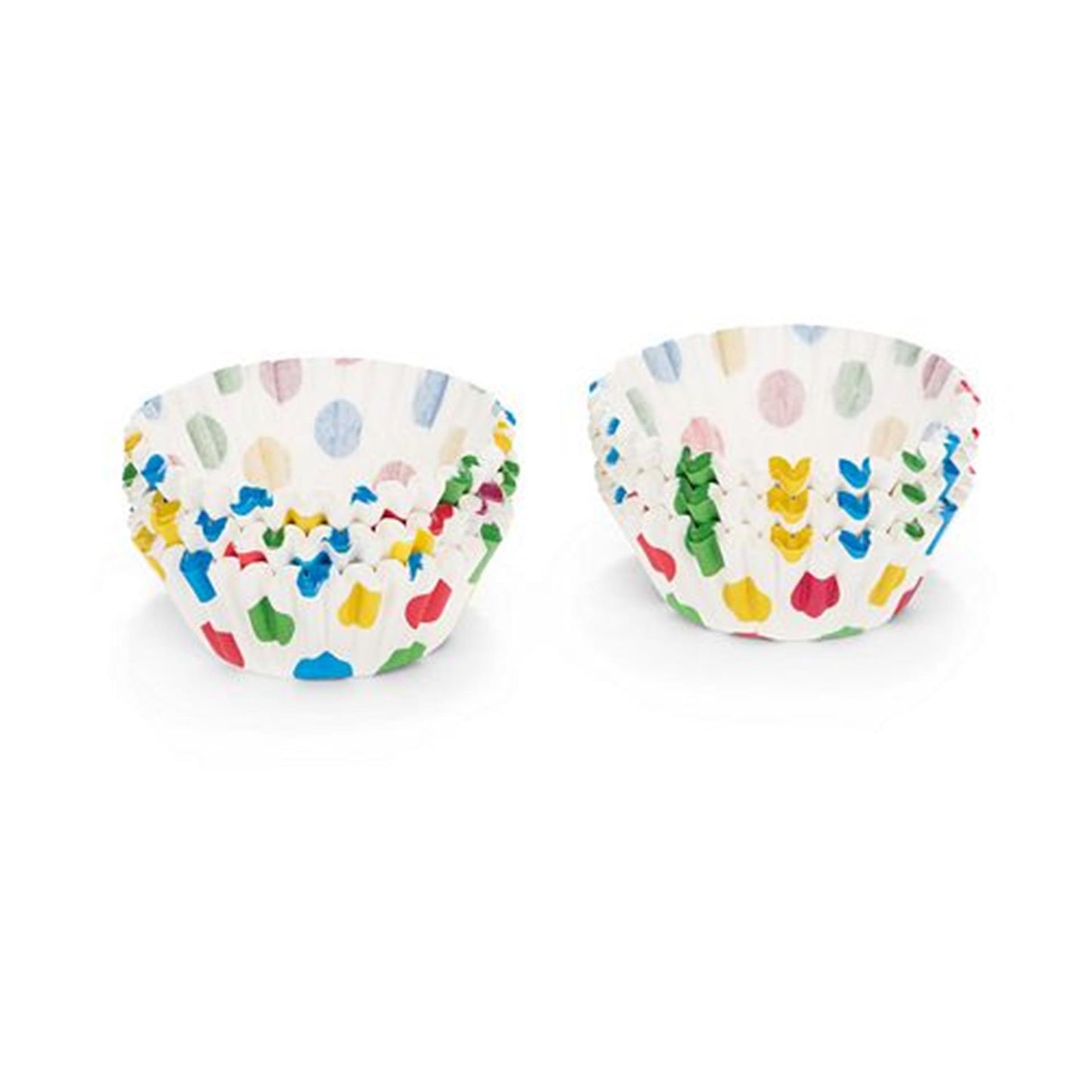 Patisse cupcakes wit met gekleurde rondjes 200 st 3cm