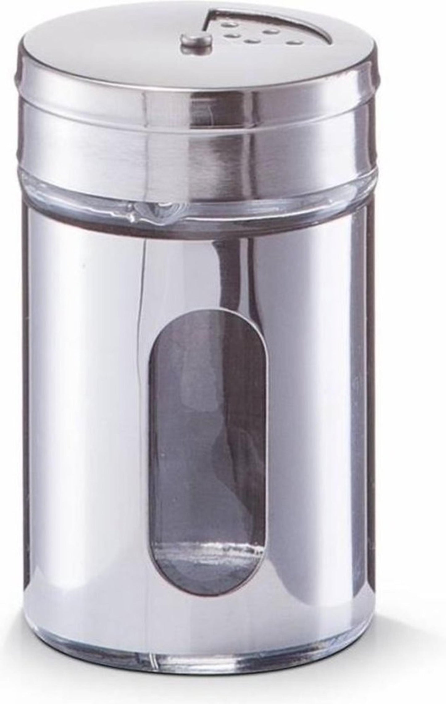 Excellent houseware kruidenstrooier cacaostrooier glas en rvs ã˜5xh8cm