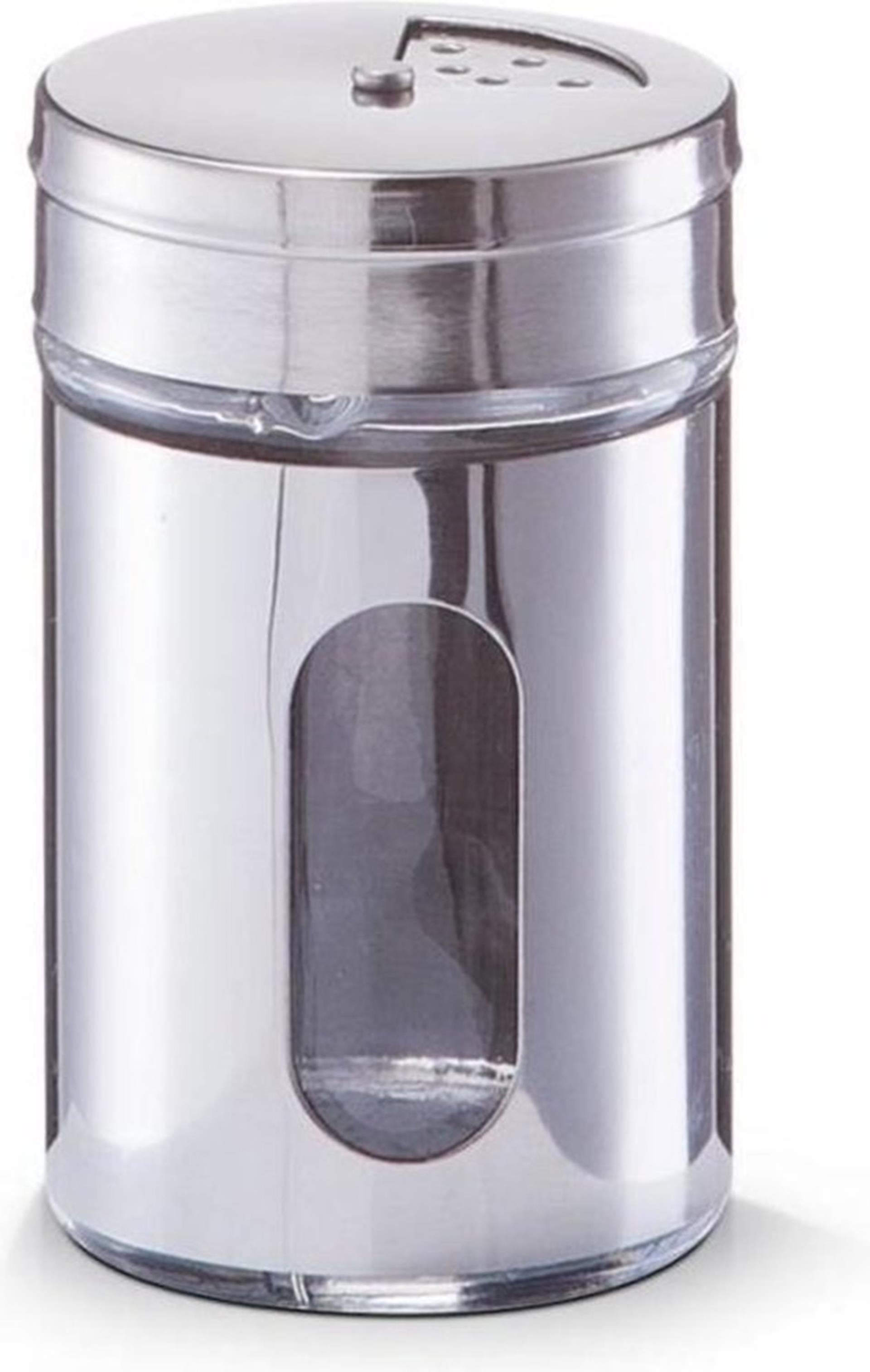 Excellent houseware kruidenstrooier cacaostrooier glas en rvs ã˜5xh8cm