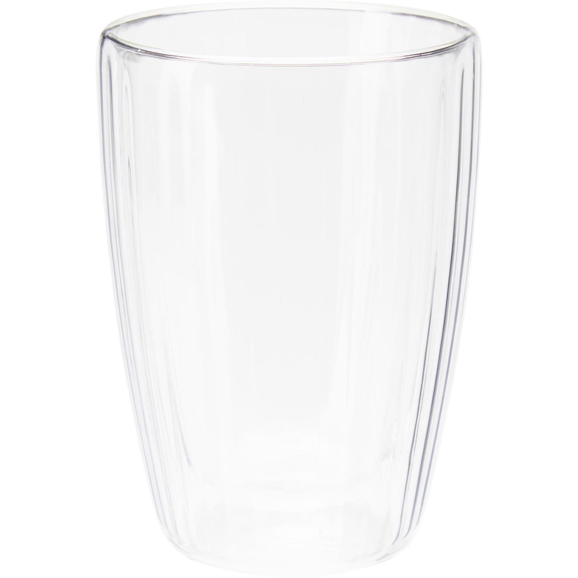 Koffie- theeglas dubbelwandig 2st