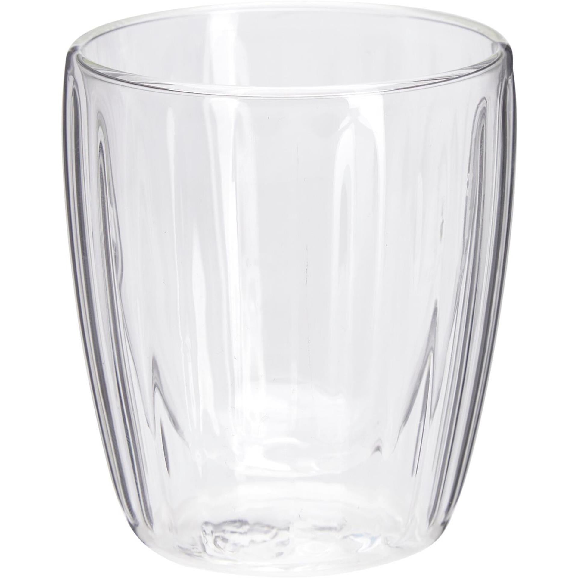 Koffie- theeglas dubbelwandig 2st