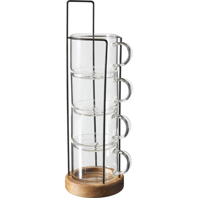 Excellent houseware drinkglas set op standaard