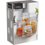 Excellent houseware voorraadpot glas set 4 stuks in doos - afbeelding 1