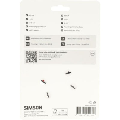 Simson koplamp aurora e-line 60hb