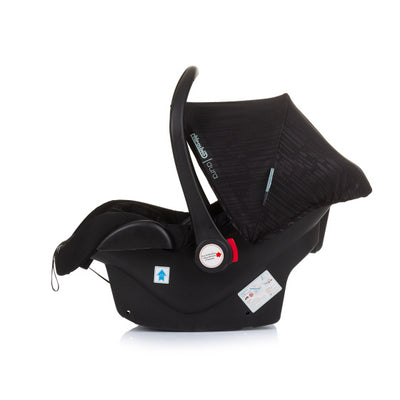 Chipolino aura autostoel met adapters 40-85 cm groep 0+ obsidian zwart