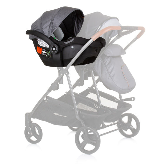 Chipolino duo autostoel 40-87 cm groep 0+ silver grijs zwart