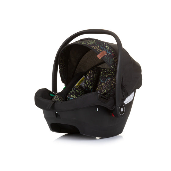 Chipolino duo autostoel 40-87 cm groep 0+ obsidian leaves zwart