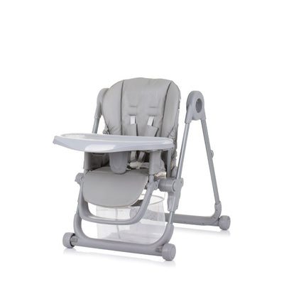 Chipolino Chef Kinderstoel met Eetblad Zitkussen Pure Grey