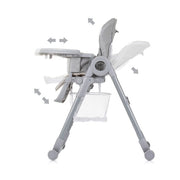 Chipolino Chef Kinderstoel met Eetblad Zitkussen Pure Grey - afbeelding 5