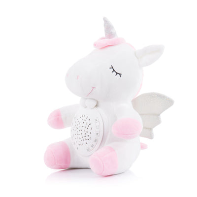 Chipolino pluche babyprojector knuffel unicorn met muziek licht