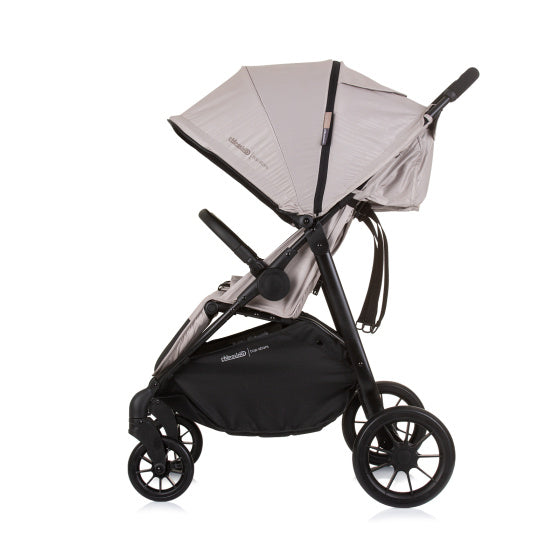 Chipolino top opvouwbare buggy voor 2 macadamia beige zwart