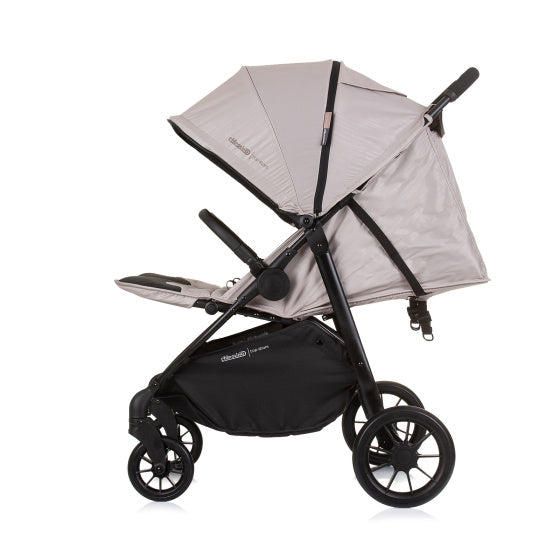 Chipolino top opvouwbare buggy voor 2 macadamia beige zwart