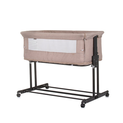 Chipolino zen co-sleeper box met klamboe macadamia beige
