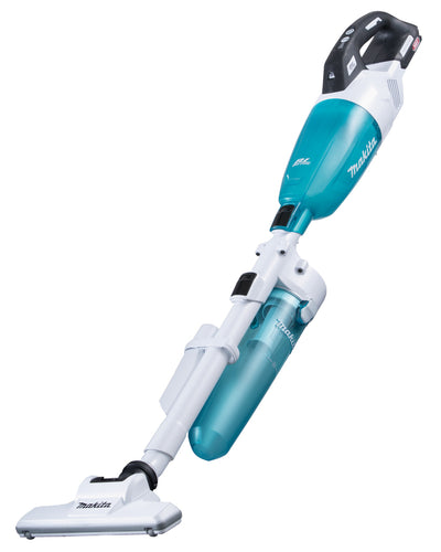 Makita cl001gz22 | steelstofzuiger | 40 v max | witte uitvoering met blauwe transparante capsule | met cycloon stofafscheider | body | zonder accu's en lader