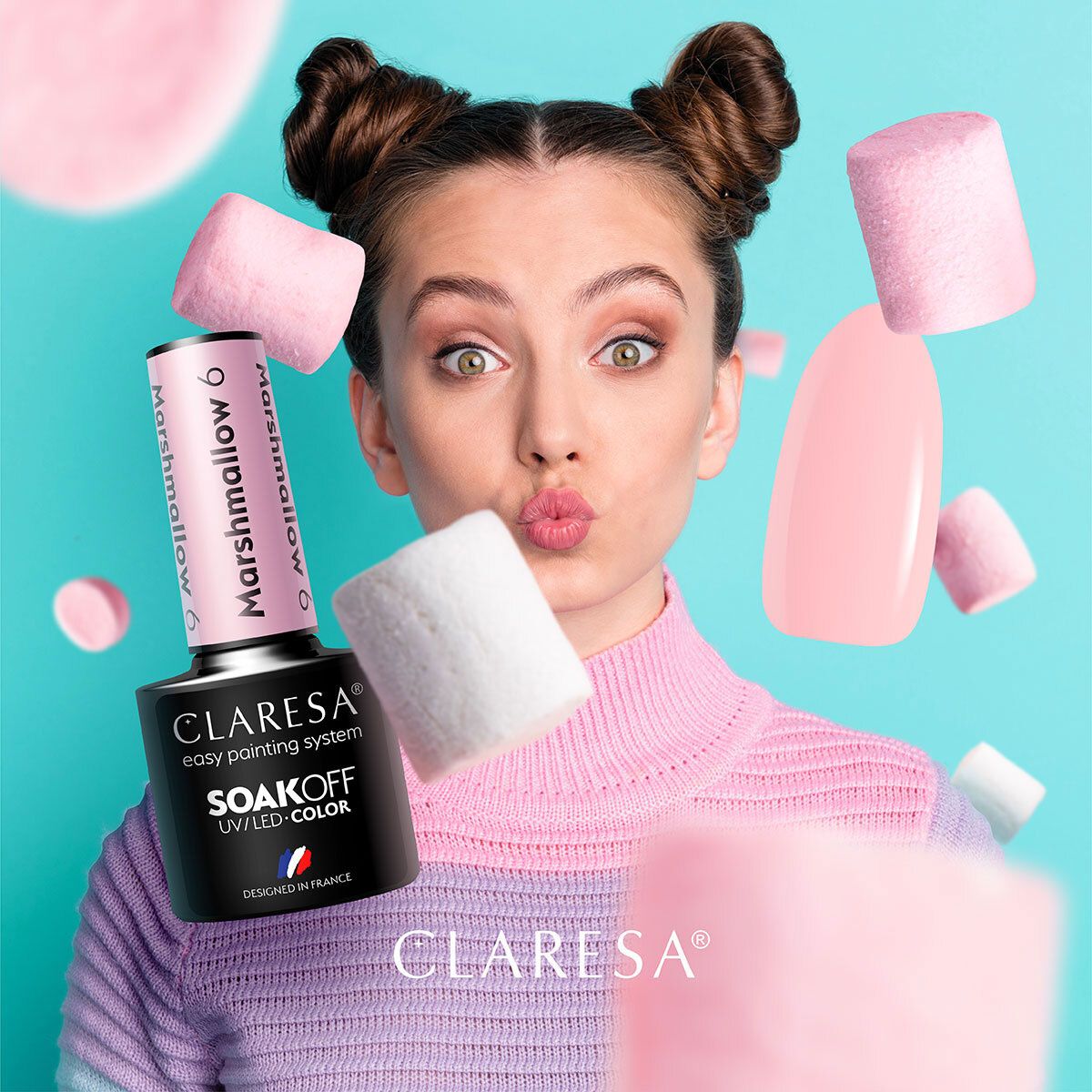 Claresa uv led gellak 5ml marsh mallow 6