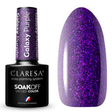 Claresa uv led gellak 5ml galaxy purple - afbeelding 1